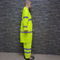 żółta wodoodporna kurtka o wysokiej widoczności 100% PE wielokrotnego użytku Ukryte zapięcie