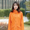 Pomarańczowy męski płaszcz przeciwdeszczowy Pu Anti Shrink Silicone Printing Tłoczenie ODM