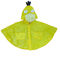 ODM Girls Wodoodporny płaszcz przeciwdeszczowy, kreskówka Minimalistyczny żółty wodoodporny płaszcz przeciwdeszczowy